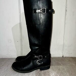G by Guess Shiny Black Boots